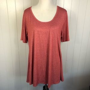 Lularoe Perfect tee size large red orange